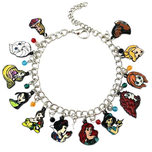 Ayjbdgr Beauty And The Beast Sleeping Beauty Belle Tangled Cinderella Snow White Little Mermaid Princess Bracelet Gifts For Women Girl #TOP8