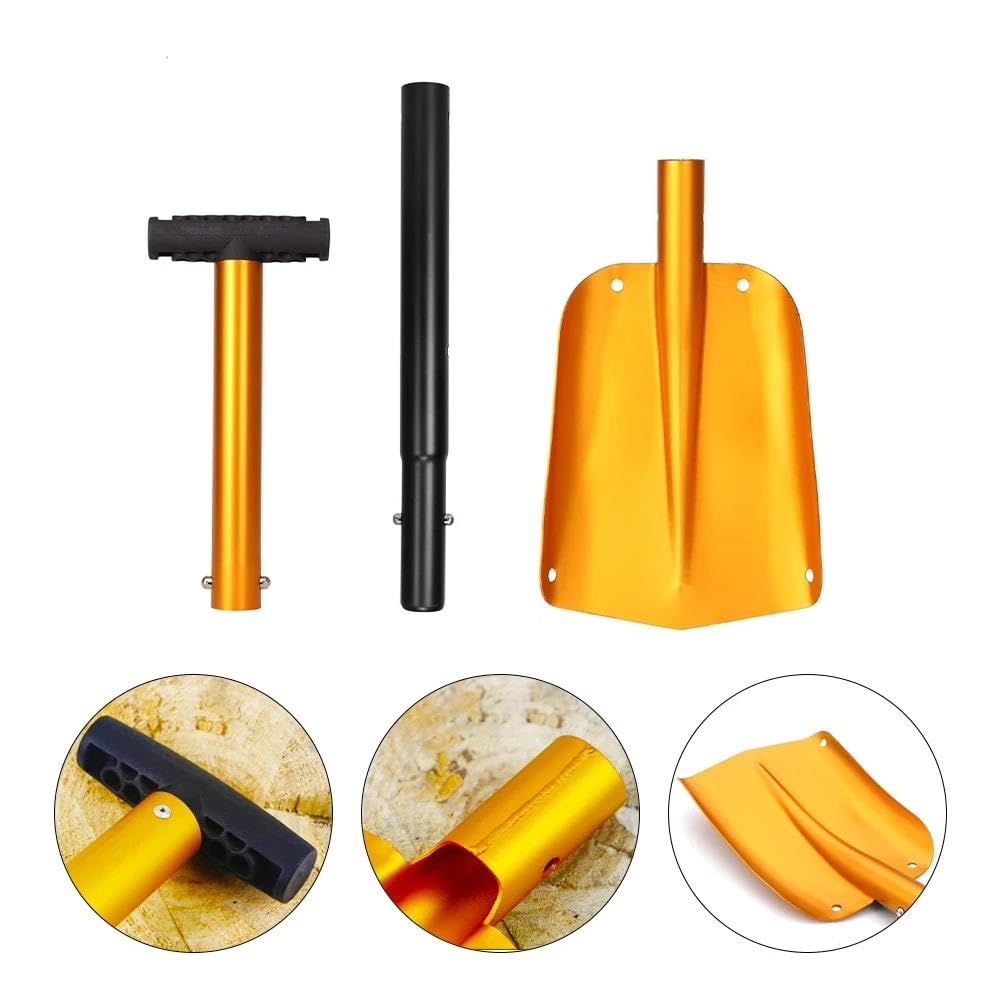 Rascador de hielo para coche Invierno Pala De Nieve Retráctil Pala De Hielo Removedor Nieve Herramienta De Camping Jardín Pala Plegable Herramientas Aire Libre Aleación Aluminio Rascadores de hielo pa