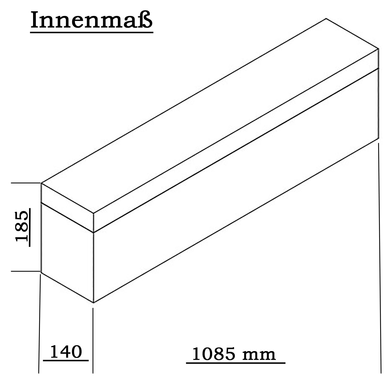 Alu Lang-Koffer Silber Deckel abnehmbar (LxBxH) 1100 x 155 x 230 mm Transportbox
