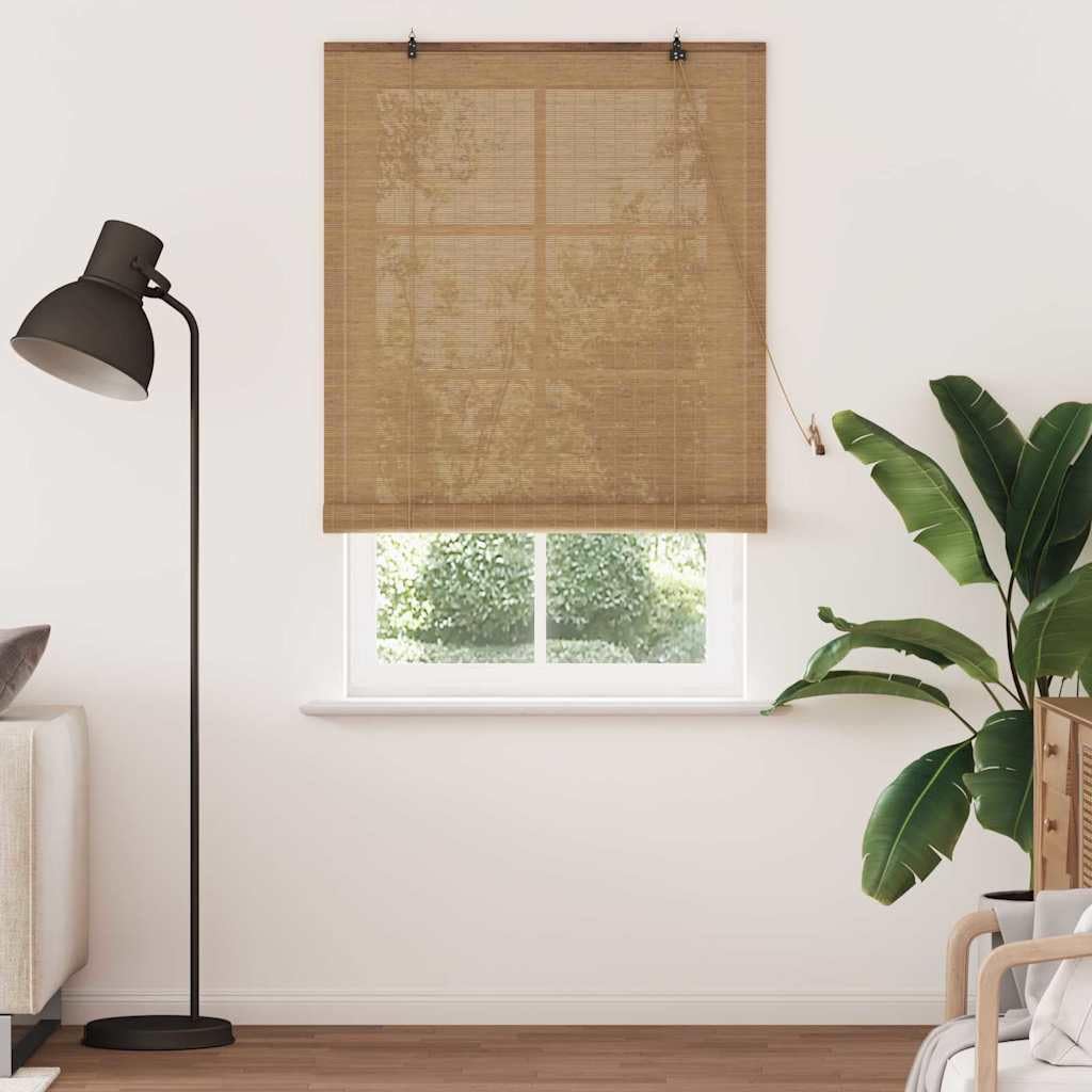 Solivagant Store Enrouleur avec des Rideaux Marron 120 x 220 cm Bambou,(2.05 KG)