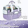 JJRING Craft Organizer Tote Bag, Art Storage Caddy with Multiple Pockets, Lilac Sewing Bag for Art, Craft, Scrapbooking, Medical, and Office Supplies Storage #3