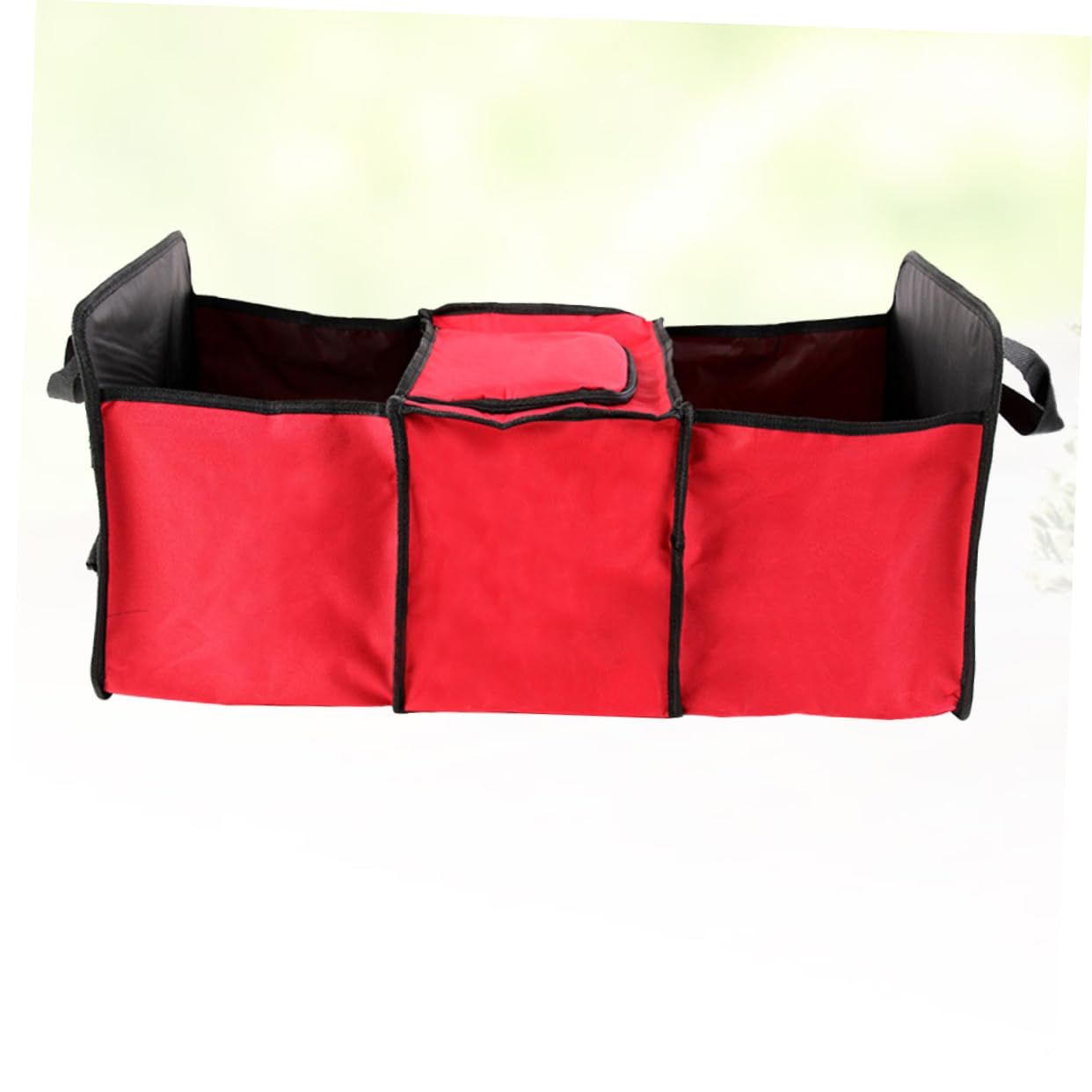 ibasenice Organiseur De Coffre De Voiture De Rangement Pour Boissons Et Aliments Poubelle De Rangement En Polyester Oxford Rouge