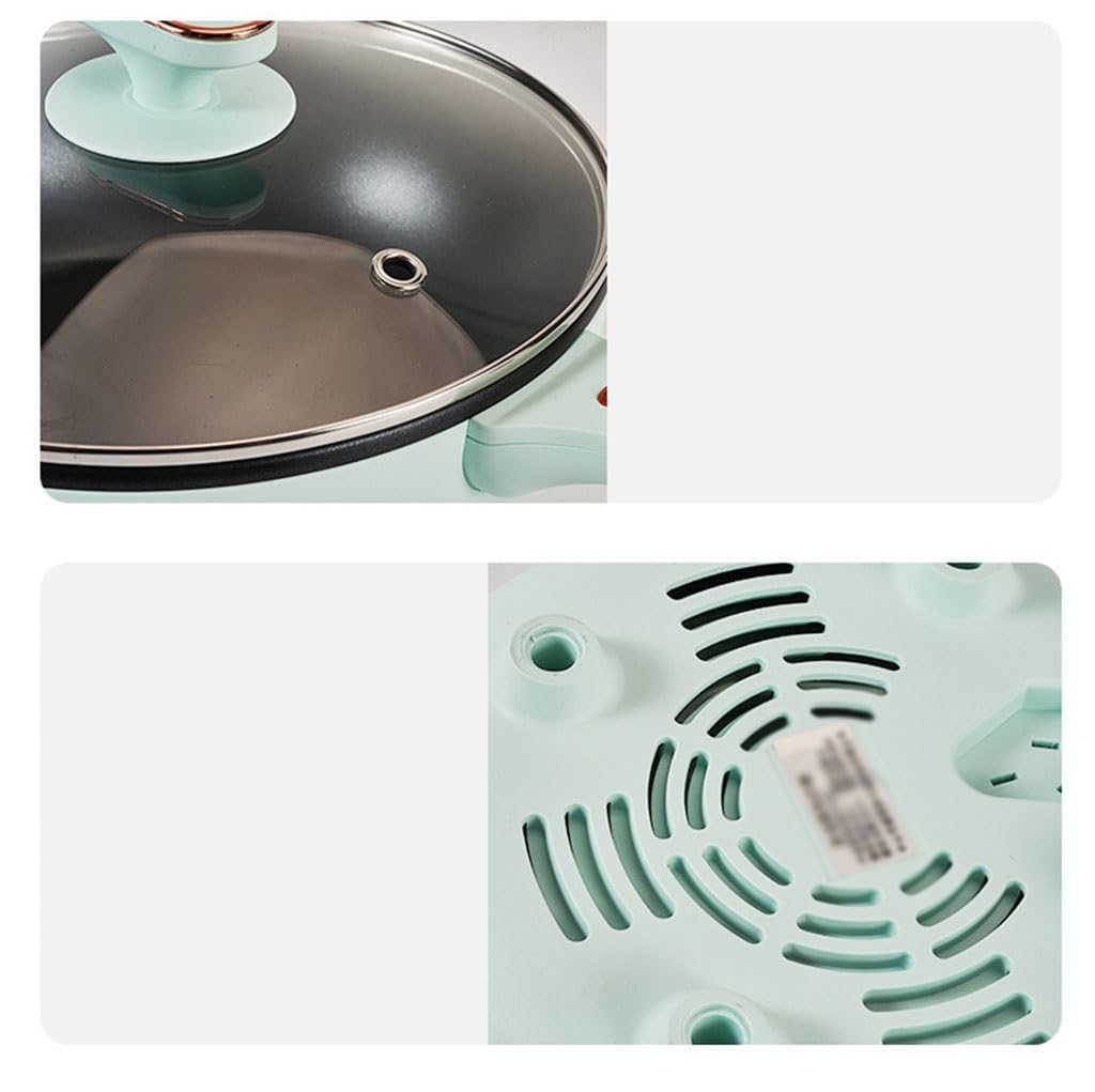 Sartén eléctrica Olla integrada Sartén para el hogar Olla caliente Olla al vapor Sartén antiadherente (E) 3