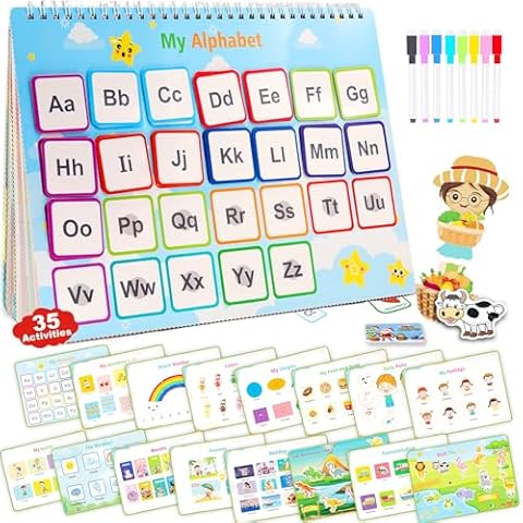 Shining Energy Busy Book Learning Toys for 3 4 5 Year Old Toddler - Kids Preschool Learning Activities 35Themes Activity Binder Early Educational Autism Sensory Travel Toys Gifts for Boys Girls Cover