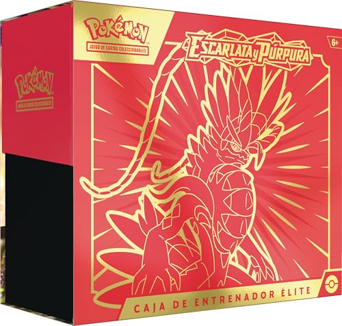 Pokémon: Caja de Entrenador Élite de Escarlata y Púrpura de Koraidon de JCC Pokémon (1 Carta de promoción con ilustración expandida, 9 Sobres de Mejora y Accesorios prémium)