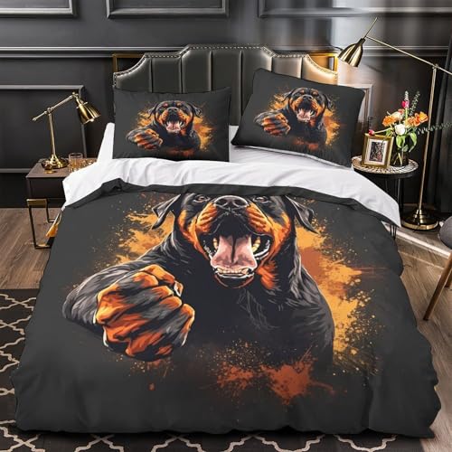 Housse de couette Rottweiler idée cadeau passionnés