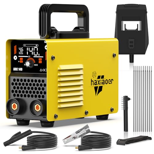 haxiaoer Poste a Souder ARC140 2 en 1 MMA – 10x électrodes 140 A 230 V DC IGBT Poste à Souder Inverter avec Lift TIG, Affichage LED, Anti Stick, Hot Start,...