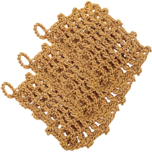 SHINEOFI Lot de 3 Torchons à Vaisselle en Maille Polyester 15X10 CM Anti-Huile et Nettoyant Puissant Chiffons Cuisine pour Évier et Ustensiles Éponges à Récurer Multifonctions pour