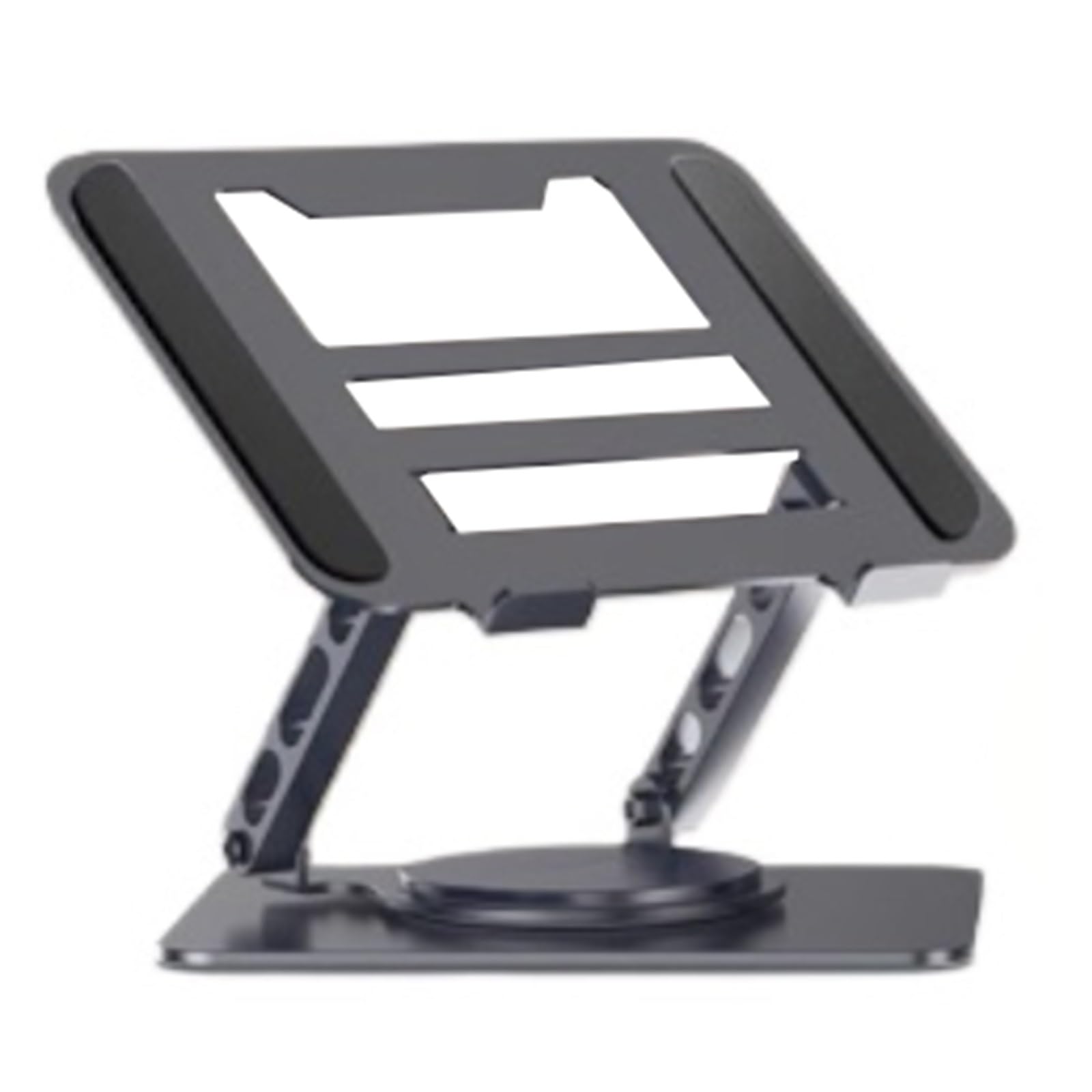 SPXTOM Foldable Desk Laptop Stand, 360° Rotating, Portable Notebook Holder, Quick Heat Dissipation, Ergonomic, Carbon Steel, for Products Up to 17