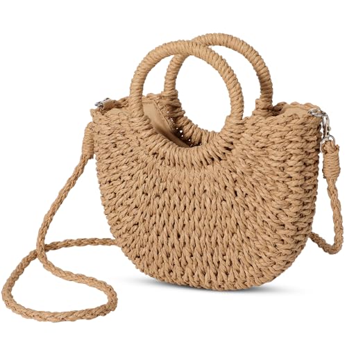 Image of Avisky Beach Purse Straw Crossbody Bags for Women Straw Purse Beach Bag Woven Summer Purses for Women 2026