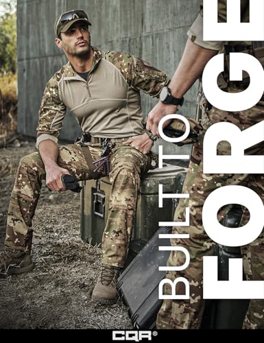 Image of CQR Men's Quick Dry Work Pants, Water Resistant Outdoor Tactical Pants, Lightweight Stretch Cargo Hiking Pants
