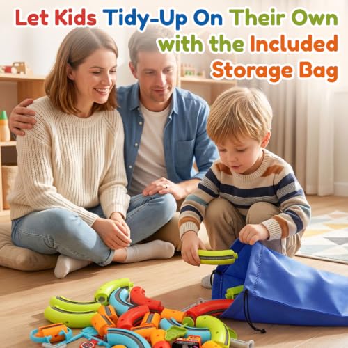 140Pcs Electric Train Set 3D Anti-Gravity Race Track Toys for Boys Kids 3+ - image 7