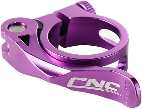 Miniatura 9 de Abrazadera de poste de asiento de bicicleta, abrazadera de tija de sillín de bicicleta de montaña ajustable de aleación de aluminio de liberación