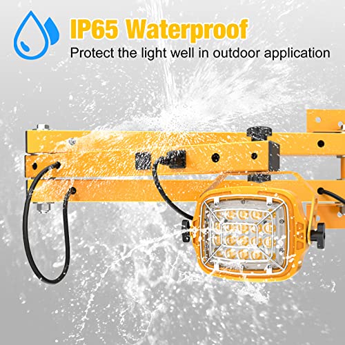 G GJIA 30W LED Loading Dock Light with 40" Folding Double Arm, Built-in Receptacle 4200 Lumens, 360° Rotatable Lamp Head, IP65 Rated ETL Listed for Trailers, Docks, Warehouses, Container - image 4