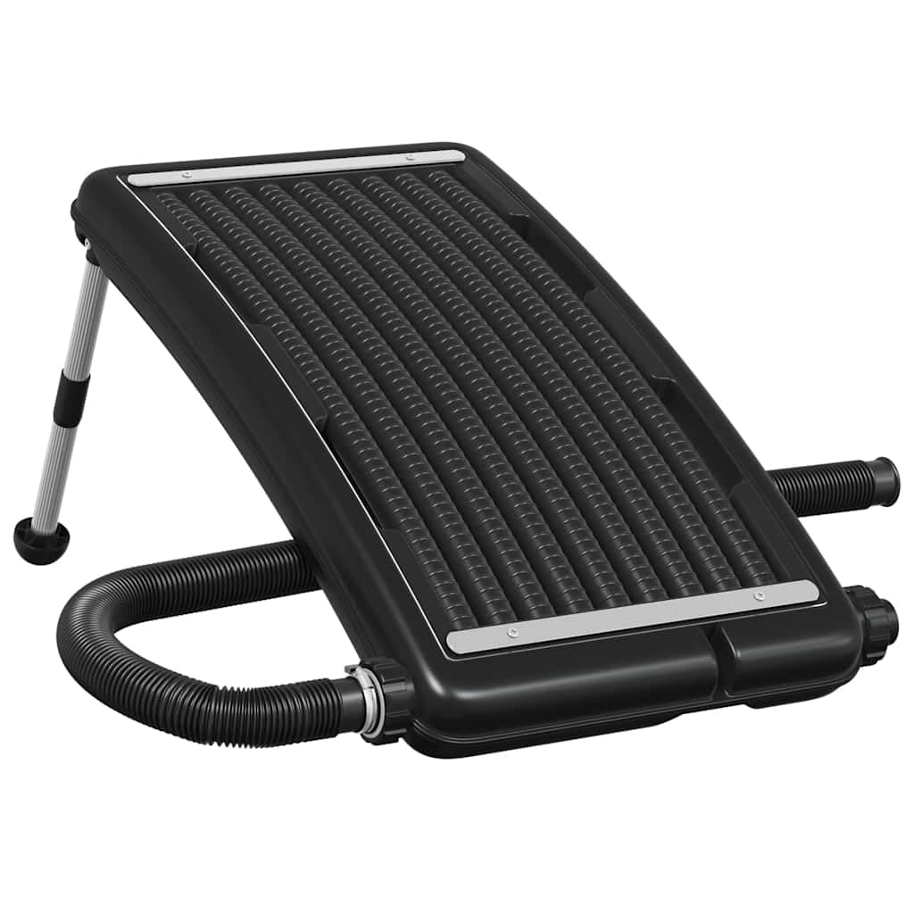 Colector solar para piscina curvado 72,5 x 46 cm de HDPE y aluminio con patas ajustables, calefacción solar para piscinas, jacuzzi y jardín, calefacción eficiente de piscina para temporada de