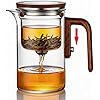 Enchanted Tea Pot, Magic Tea Pot for Loose Leaf Tea Steeper, Heat Resistant Borosilicate Glass Teapot with Tea Infuser, Ideal Gift for Tea Lovers - 20 oz (600 ml)