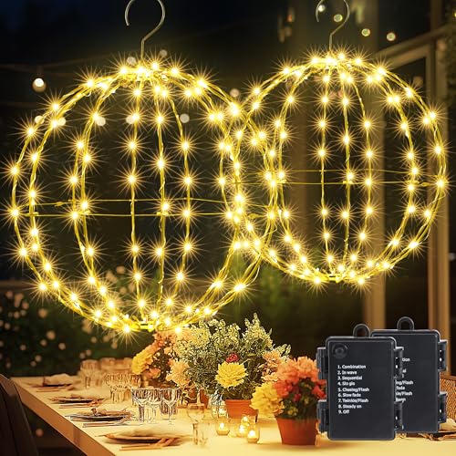 Joomer Weihnachtsbeleuchtung Außen Batterie Hängende LED Kugel Lichter Timer 33cm 144 LED und 28cm 120 LED Leuchtkugel Weihnachtsdeko Außen 8 Modi Wasserdichte für Garten Party Innen(2 Stück,Warmweiß) Joomer Weihnachtsbeleuchtung Außen Batterie Hängende LED Kugel Lichter Timer 33cm 144 LED und 28cm 120 LED Leuchtkugel Weihnachtsdeko Außen 8 Modi Wasserdichte für Garten Party Innen(2 Stück,Warmweiß)