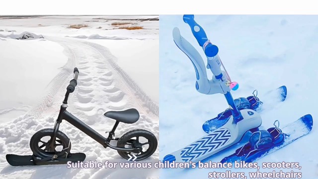 Stroller Skis For Snow Feoffey Snow Sled Scooter Snow Skis,Winter