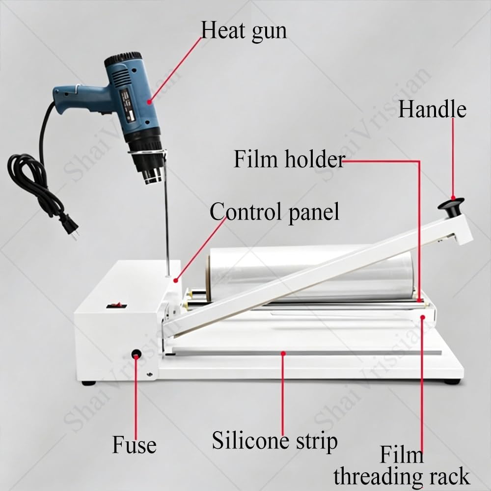 Scelleuse-Rétracteuse 2-en-1 avec Pistolet Thermique 600mm