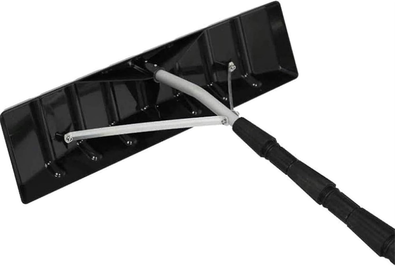 Rastrillo de nieve telescópico ajustable de 6 a 20 pies, herramienta de eliminación de nieve de techo de aluminio ligero, portátil para paneles solares, fácil limpieza para personas mayores