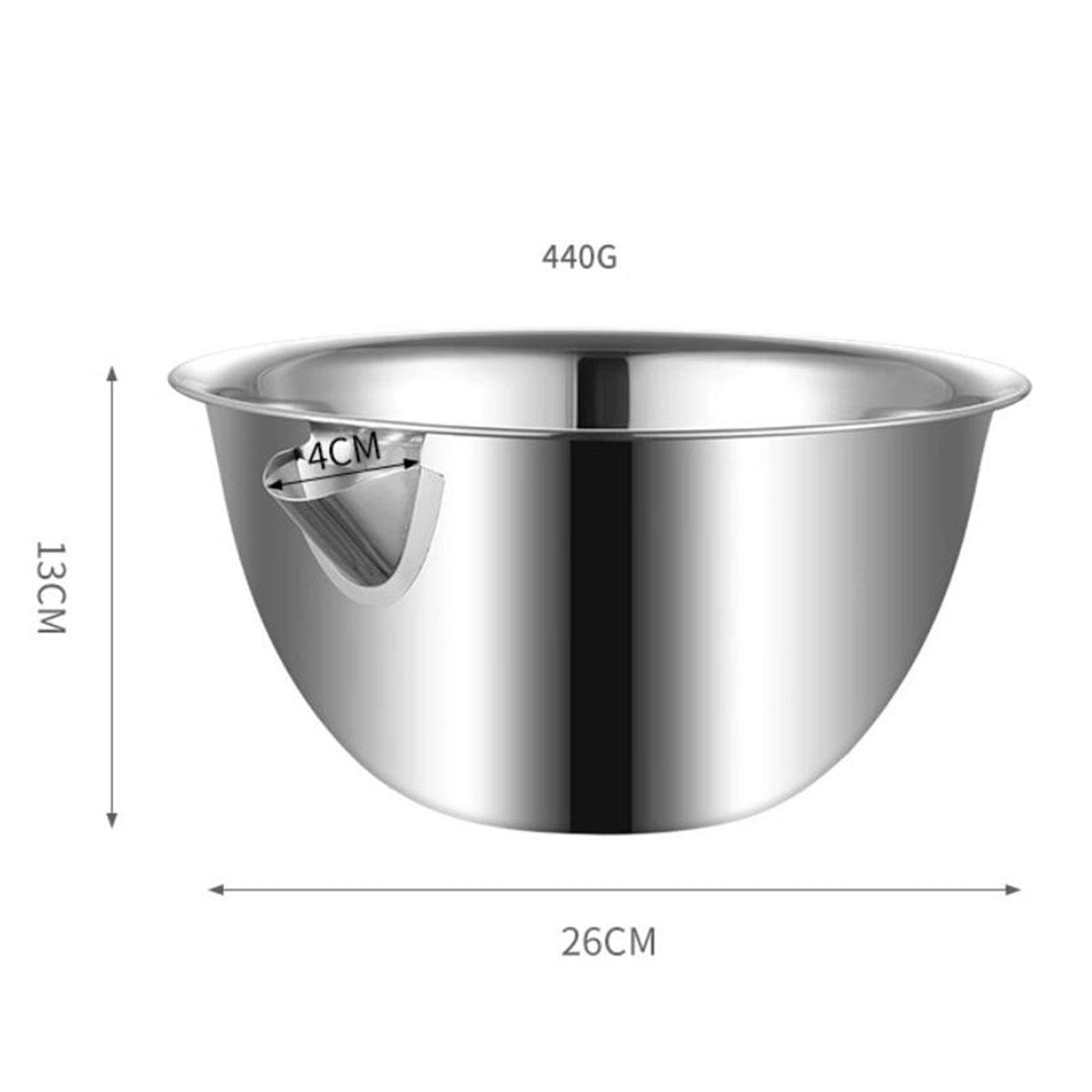 Fenteer 2 Piezas Colador de Cocina Y Cuenco para Mezclar Cesta Escurridora Y Lavador de Granos de Acero 304 con Agujeros Finos Adecuado para Lavar
