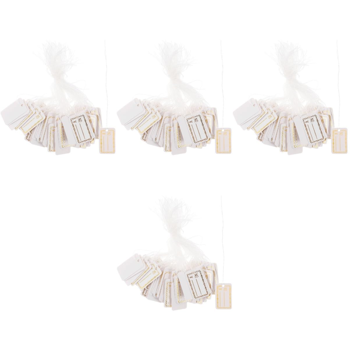 ABOOFAN 2000piezas Etiquetas De Con Cuerda Etiquetas Escriturables Para Joyería Ropa y Manualidades Para Productos