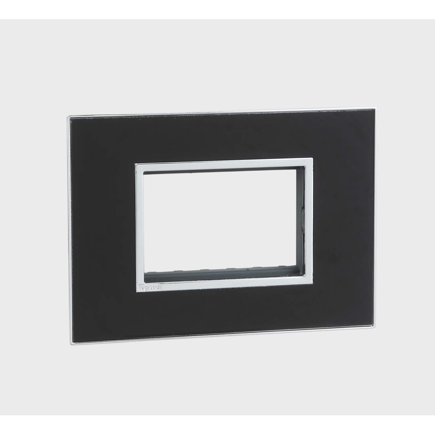 Legrand Arteor Cover Plate with Frame -3 Module (Mirror Black, Pack of 1)-image-4