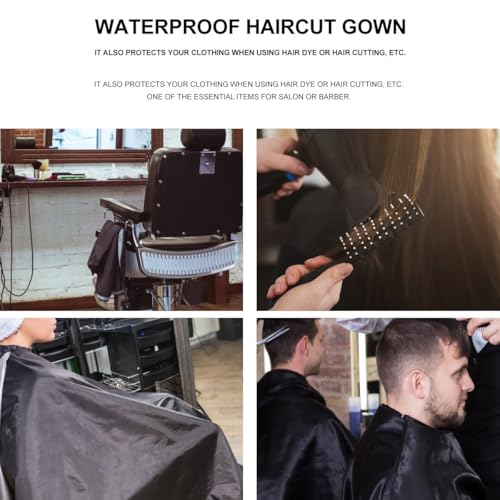 Capa impermeable para corte de cabello GANAZONO para adultos hombres y mujeres, profesional para salón de barbería con cuello ajustable, adecuada para uso en casa y salón miniatura 6