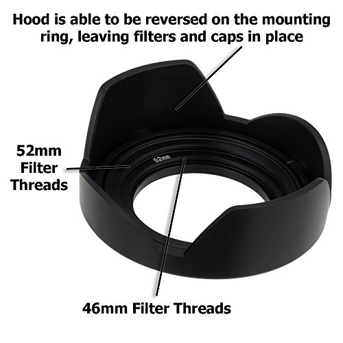Fotodiox Reversible Flower Hood For Lumix G Vario 14-42Mm F/3.5-5.6 Ii Apsh. Mega O.i.s. Kit Lens - Detachable Tulip Lens Hood With Inner Pinch Cap For Panasonic Lumix Micro-4/3 Digital Cameras #TOP1
