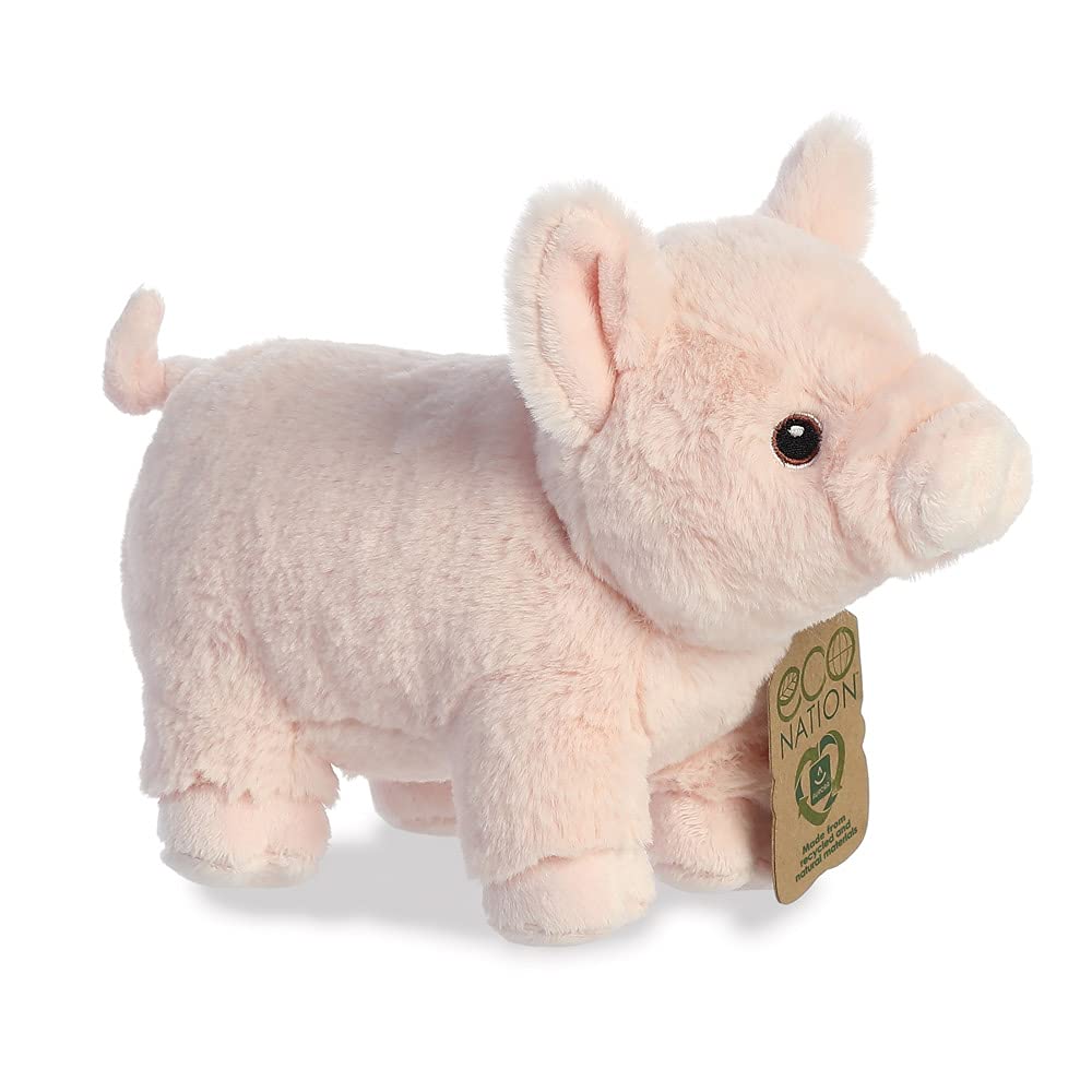 Aurora, 35025, Eco Nation Pig 9.5In, Soft Toy, Pink