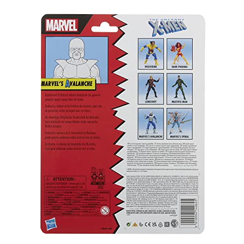 Marvel Hasbro Legends Series X-Men Avalanche 6-inch Action Figure Toy, 2 Accessories, F3979, Multicolor, Gray, 6 inches - Image 3