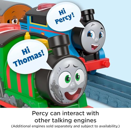 image for Thomas & Friends Motorized Toy Train Talking Percy Engine with Sounds 