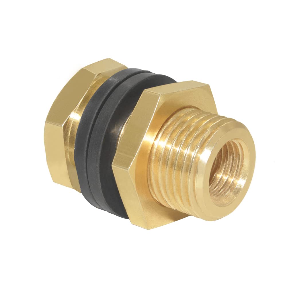 Joywayus Adapter-Set Zum Nachfüllen Von 0,5 Kg Propangasflaschen - 1/4" NPT Außengewinde Auf 2,5 Cm-20 Innengewinde, Messing