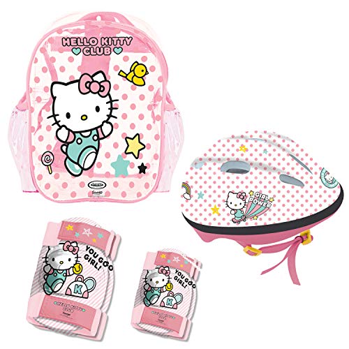 HELLO KITTY 2 Set de Protection et Casque - Dès 3 Ans -D'Arpèje - OHKY004-2 Multicolore
