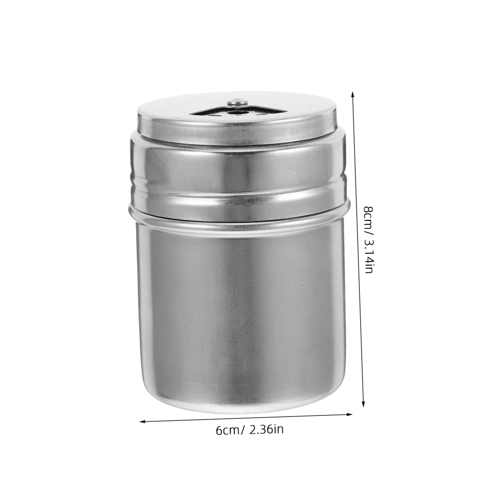 Cabilock Modern Kitchen Gadget Stainless Steel Spice Shaker Set Salt Dredge Shakers Pepper Canister Sugar Can Salt Cellar Food Jars
