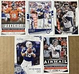 Peyton Manning 5 Card Gift Lot Including His 2020 Donruss Colts, 2013 Score Franchise Broncos, 2013 Score Air Mail Card and 2 Other Score Cards Nice Mix Pictured in Different Jerseys
