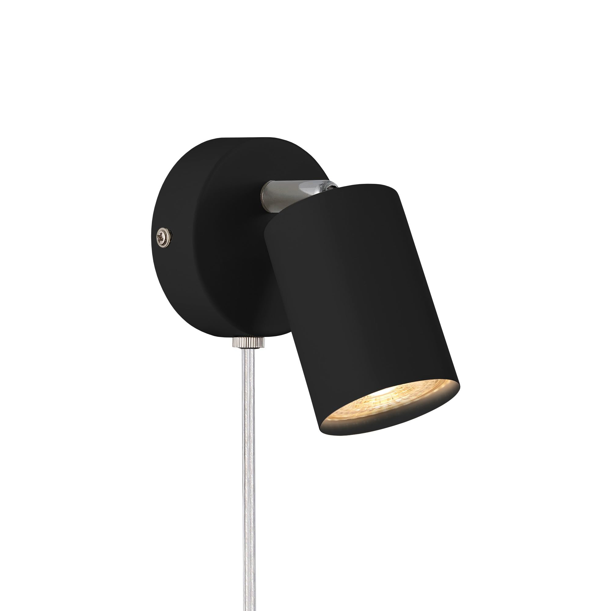 Nordlux Black Explore Indoor Wall Light Metal Gu10 Adjustable Head - Bedroom, Bedside, Living Room Plug In Or Mains Powered, Ip20