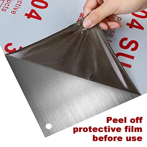 Reversible Stainless Steel Backsplash Behind Stove Metal Backsplash Panel Stainless Steel Cooking Backsplash Wall Panel For Kitchen Cooking Panel Pre Drilled Holes Matching Screws (36 X 32 Inch) #TOP3