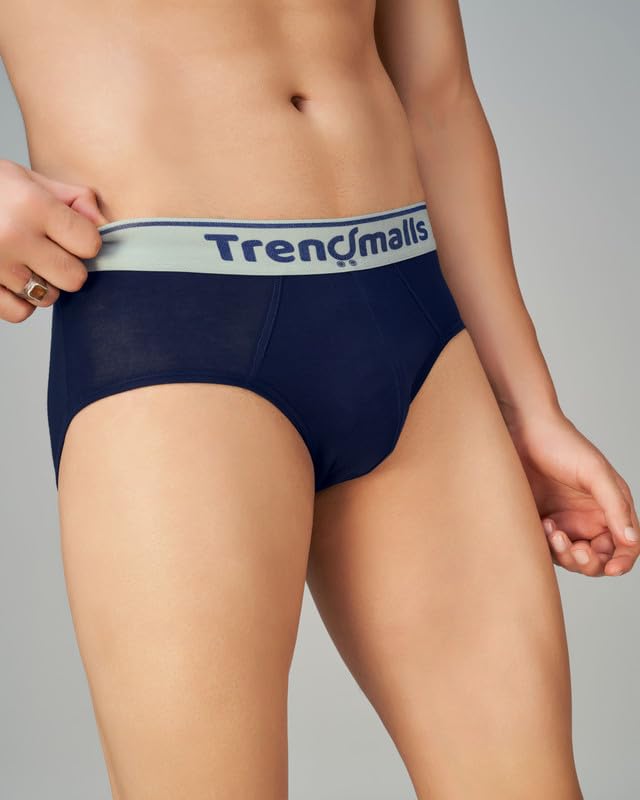 Image of TRENDMALLS Men's Birla Micromodal Regular Fit Solid Men Underwear Briefs with No Marks Waistband