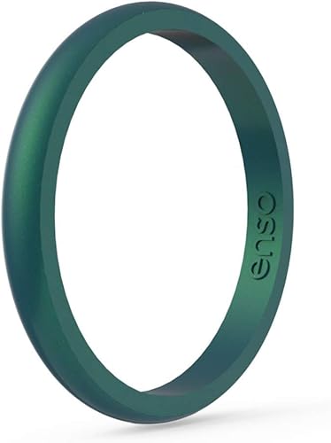 Enso Rings Legends - Anillo de silicona delgado, fabricado en Estados Unidos, anillo de silicona ultracómodo, transpirable y seguro