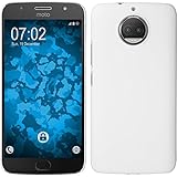 PhoneNatic Funda Rígida Compatible con Lenovo Moto G5s Plus - Goma Blanco - Cover Cubierta Cover PhoneNatic Funda Rígida Compatible con Lenovo Moto G5s Plus - Goma Blanco - Cover Cubierta Cover