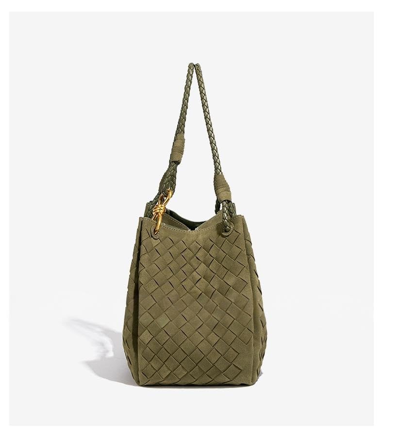 Bolso tejido para mujer con asa y cartera incluida miniatura 2