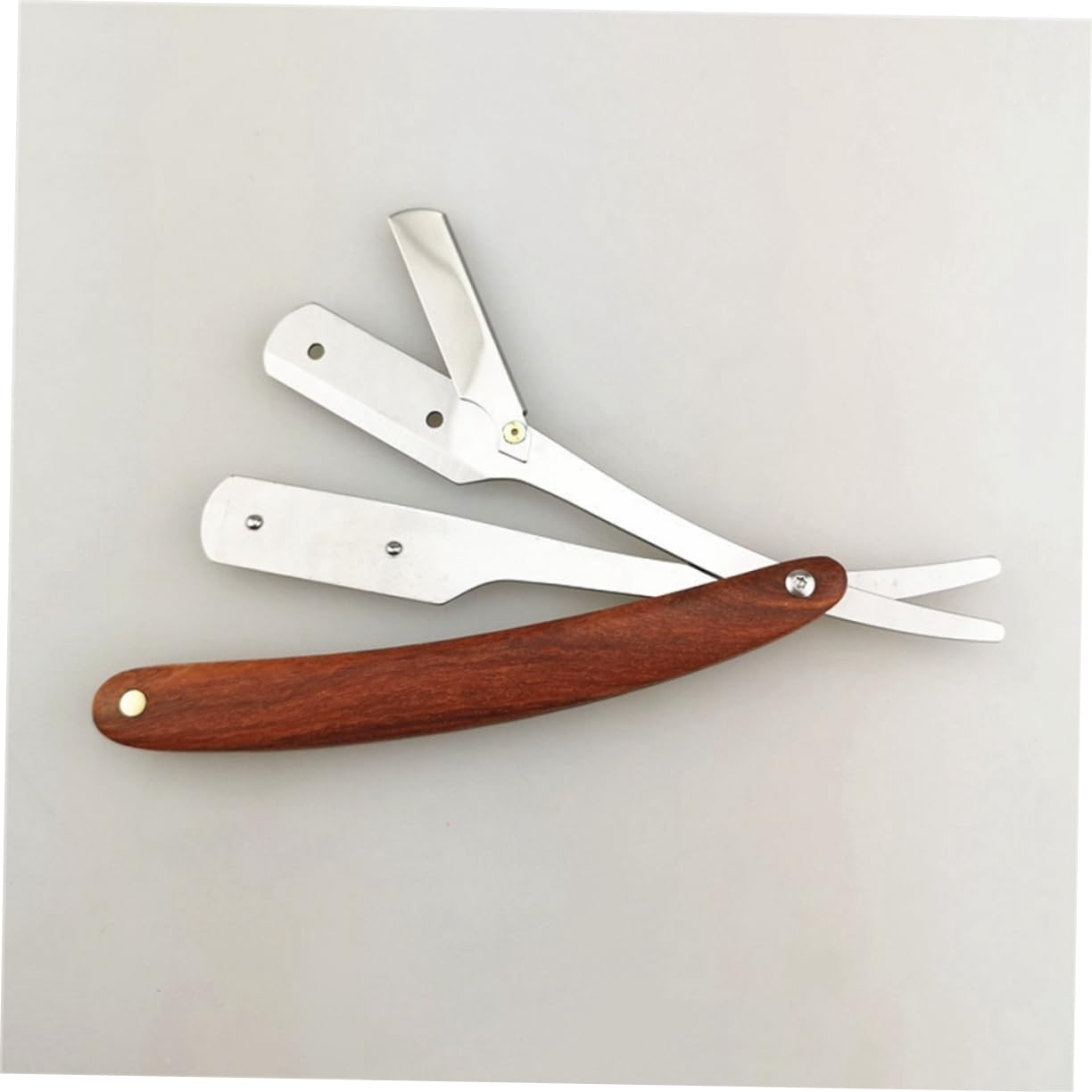 minkissy Men's Razor 2pcs Vintage Style Barber Razor Knife Holder Safe Easy to Use