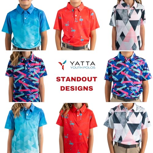 Yatta Youth Polo Just Beachy Golf Polo - Unisex Small Athletic Fit, Wrinkle Resistant, Moisture Wicking, 4-Way Stretch3