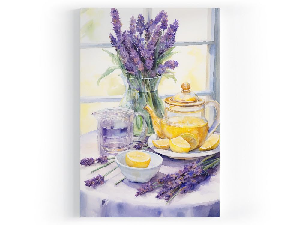 Framed wall Art for Lobby. Sunshine and Lavender: A Vivid Portrait of Homely Bliss, 36 x 24 inch