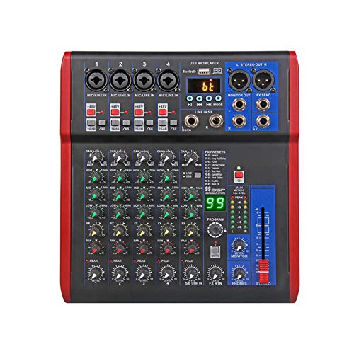 Mezcladores en vivo, escritorios de mezcla de estudio Controlador de DJ de 6 canales con efecto de...