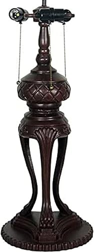 Tiffany - Base de repuesto para lámpara de mesa, solo base de lámpara de hierro, sin sombra, base de lámpara de 31 pulgadas de altura, solo combina