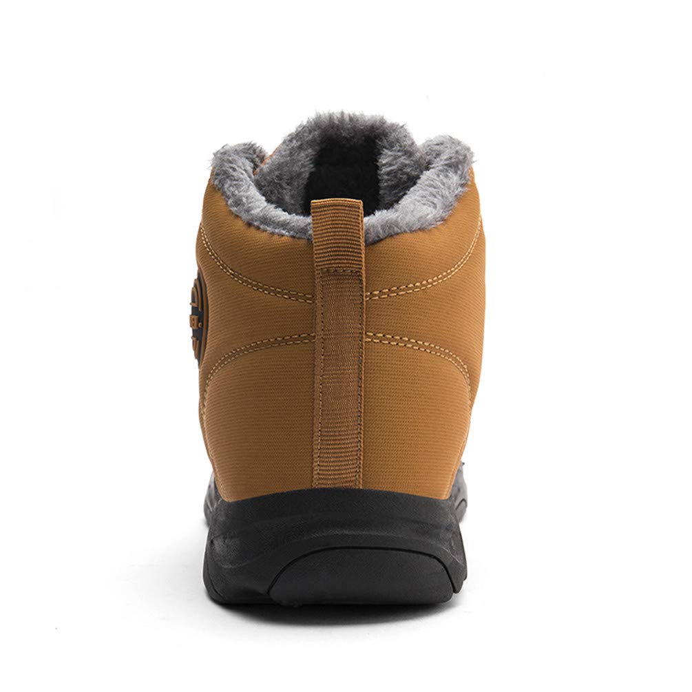 Axcone Stivali Uomo Donna Invernali Impermeabili Trekking Outdoor Caldo Cotone Scarpe Piatto Caviglia Stivaletti Neve - Rosso Marrone Blu Nero Grigio 36-48EU