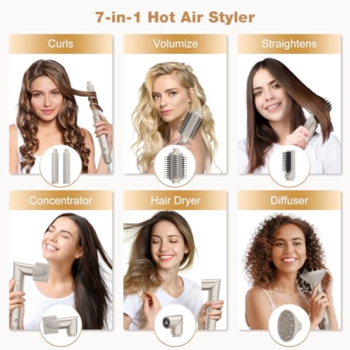 33% Off 7MAGIC 7-in-1 Hot Air Styler with Auto Curlers - Image 3