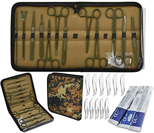 AAProTools 24 PC U.S. Army Style Surplus Emergency Survival Kit - Bleed Contol Kit - First Aid Kit...